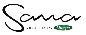 Le logo de la marque d'extracteurs de jus Sana by Omega